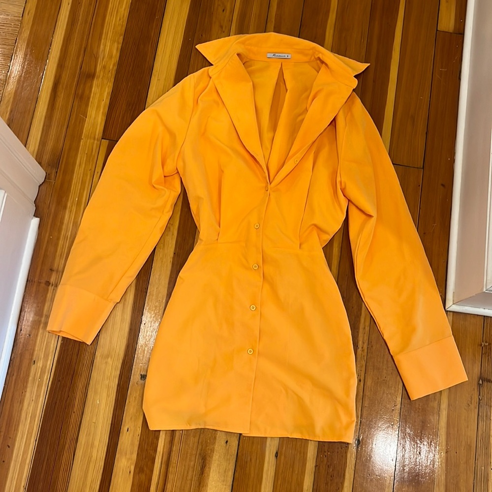 Orange blazer dress